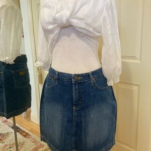 Vintage wrangler jean mini skirt